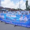 Tampil Anggun, Kafilah Kota Kendari dengan Tenun Daerah di Pawai Ta’aruf MTQ XXXI Sultra 2026