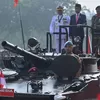 Naik Tank, Preside Jokowi Cek kesiapan pasukan di HUT ke-78 TNI