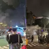 Heboh Demostrasi Penolakan Kenaikan BBM Jenis Pertamax di Cikini Jakpus, Massa Bakar Ban Berujung Pembubaran