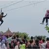 Meriahkan Momen HUT RI, Umbul Pelem Klaten Tebar Uang Rp 5 Juta Ke Pengunjung Lewat Flying Fox