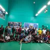 Riuh Lagu Indonesia Raya Buka Duel Badminton PB Volta Moning Majene Kontra PB Bili-Bili Parepare di GOR Sulsel