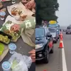 Viral Pemudik Pakai Bahu Jalan Tol Cipali untuk Makan Bersama, Kena Tegur Petugas Satlantas: Takut Ada Bus Oleng, Ini Bahaya