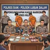 DUA KURIR SABU DI PERBATASAN KAMPUNG DALAM SIAK DI GULUNG TIM POLSEK LUBUK DALAM