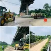 PT Arara Abadi Muluskan dan Lakukan Penyiraman Rutin Jalan Kampung Maredan, Wujudkan kepedulian lingkungan.