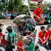 Kado Kemerdekaan, Sahabat Surga dan Tolong Menolong Berbagi BBM Gratis untuk 200 Ojol Surabaya
