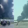 Pabrik Lampu di Batuceper Terbakar Hebat, Asap Hitam Terlihat hingga Area Bandara Soetta