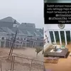 Padang Diterjang Banjir Bandang Dahsyat, Arus Deras Robohkan Pagar Kompleks