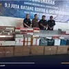 Lautan Rokok Ilegal Rp13,61 Miliar Diratakan Bea Cukai Gresik di Malang