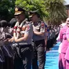 Farewell Parade Pisah Sambut Kapolresta Sidoarjo Kombes Pol Christian Tobing Berpindan ke AKBP Bobby A Condroputra 