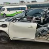 Kecelakaan Mobil Listrik Wuling Binguo di Tol Ancol, Lalu Lintas Sempat Tersendat.