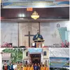BUPATI NIAS SELATAN BERSAMA KETUA TP-PKK LETAKKAN BATU PERTAMA PEMBANGUNAN RUMAH DINAS PENDETA BNKP HOYA EWO RESORT 6