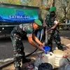 Sinergi Yonif TP 449/SH,PMI Sukoharjo, BPBD Sukoharjo dan Puskesmas Sukoharjo Atasi Kekeringan Di Kecamatan Tawangsari