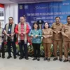 Ketua PKK Kota Pematangsiantar menyambut Tim Evaluasi Lomba IVA Test Tingkat Provsu.