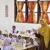 Hari Pertama Masuk Sekolah, Kepsek SDN 1 Idi Rayeuk Ajak Ortu Kerjasama Mendidik Karakter Anak