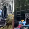 Mobil Listrik Nyelonong Tabrak Gedung di SCBD, Kaca Treasury Tower Pecah Berantakan