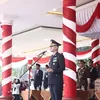 Khidmat di Senja Kemerdekaan, Kapolres Muaro Jambi Pimpin Penurunan Duplikat Bendera Pusaka