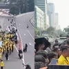 Bundaran HI Diblokade Jadi Titik Kumpul Aksi Massa Mahasiswa 