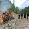 Tim Trisula Polres Solsel Sisir Lokasi Dugaan Tambang Ilegal di Sungai Bangko, Petugas Pasang 'Police Line'
