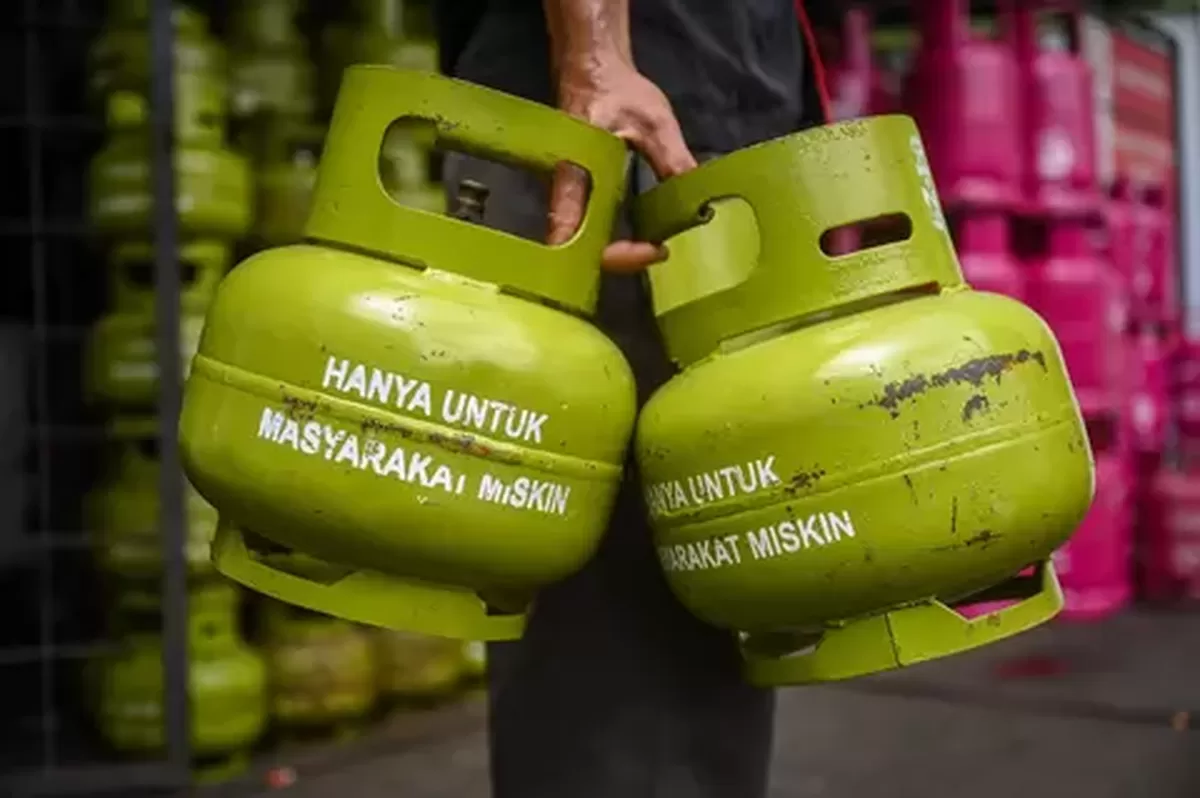 Tabung gas LPG 3 kilogram bersubsidi atau gas melon yang distribusinya direncanakan menggunakan KTP dan skema satu harga mulai triwulan II 2026.