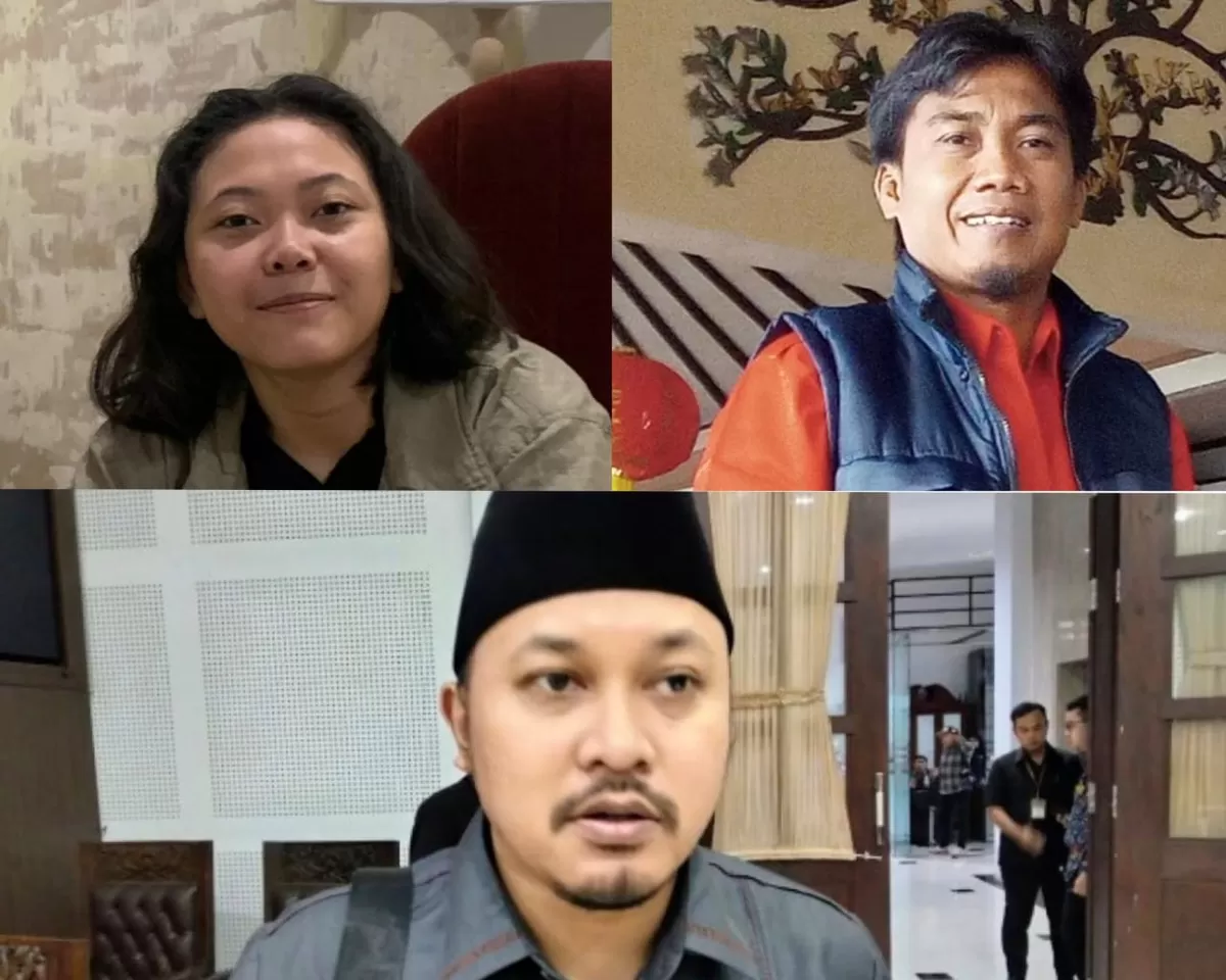 Atas kiri : Nur Sofyan, Sekretaris DPD LIRA Kota Malang. Atas kanan: Dinda Sabrina SH, Analis kebijakan dari FoKHus-UB Bawah: Dito Arif M.AP, Wakil Ketua komisi C DPRD Kota Malang