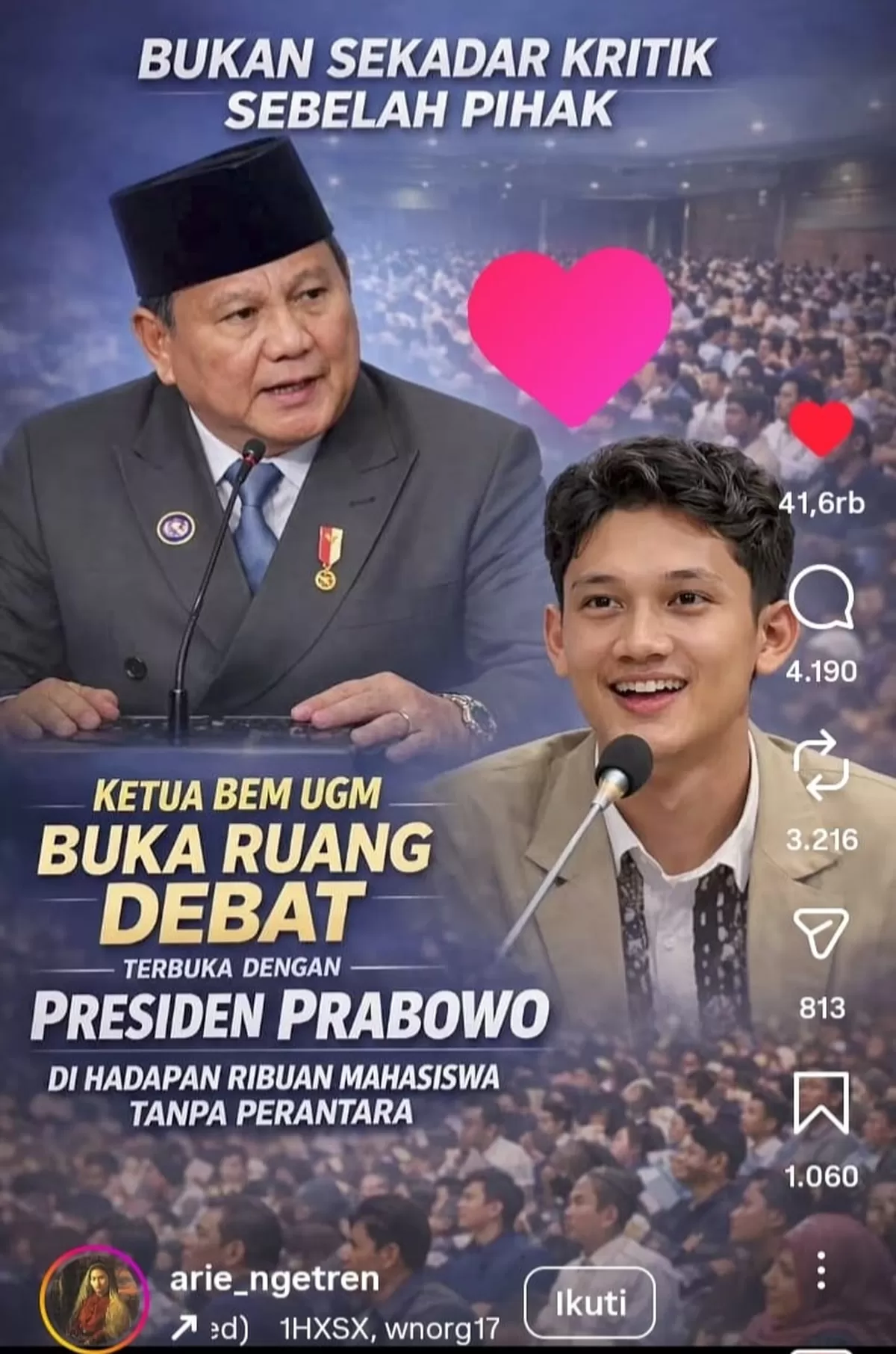 Seruan dialog mahasiswa bukan ancaman, tapi kesempatan memperkuat legitimasi moral kepemimpinan.
