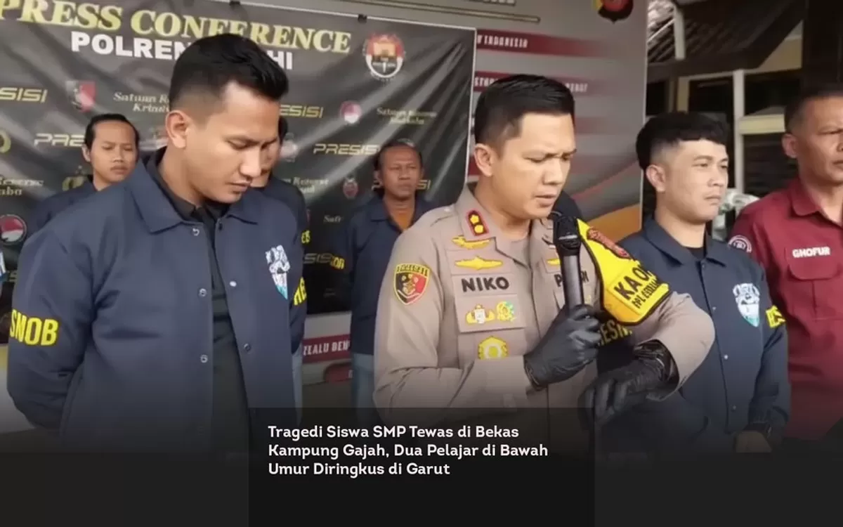 Kapolres Cimahi AKBP Niko N. Adi Putra saat memberikan keterangan kepada awak media di Cimahi, Jawa Barat, pada Minggu (15/2) (Antara)