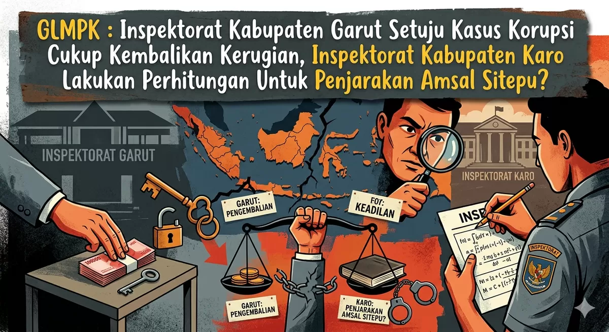 Foto : ilustrasi GLMPK : Inspektorat Kabupaten Garut Setuju Kasus Korupsi Cukup Kembalikan Kerugian, Inspektorat Kabupaten Karo Lakukan Perhitungan Untuk Penjarakan Amsal Sitepu?