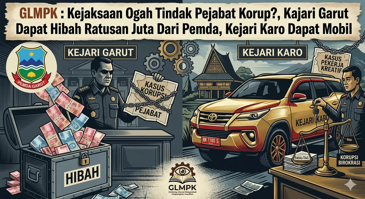 Foto : Ilustrasi GLMPK : Kejaksaan Ogah Tindak Pejabat Korup?, Kajari Garut Dapat Hibah Ratusan Juta Dari Pemda, Kejari Karo Dapat Mobil
