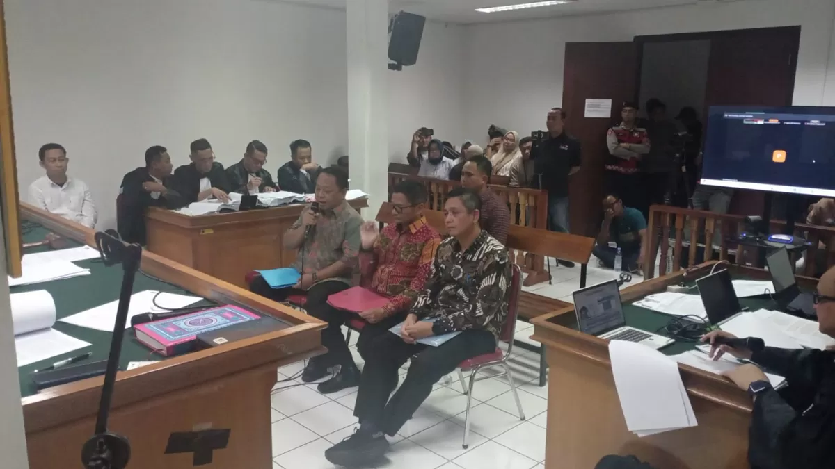 Empat orang saksi di hadirkan dalam perkara suap Bupati kab.Bekasi  diantaranya Hendry Lincoln sidang yang di gelar di PN.Tipokor Bandung Rabu (8/4/2024). Foto Istimewa