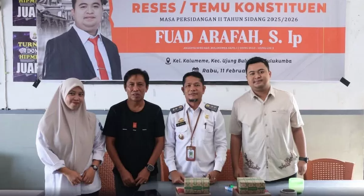 Anggota DPRD Bulukumba Fuad Arafah saat pelaksanaan reses Masa Persidangan II Tahun 2026 di Kelurahan Kalumeme, Kecamatan Ujung Bulu.