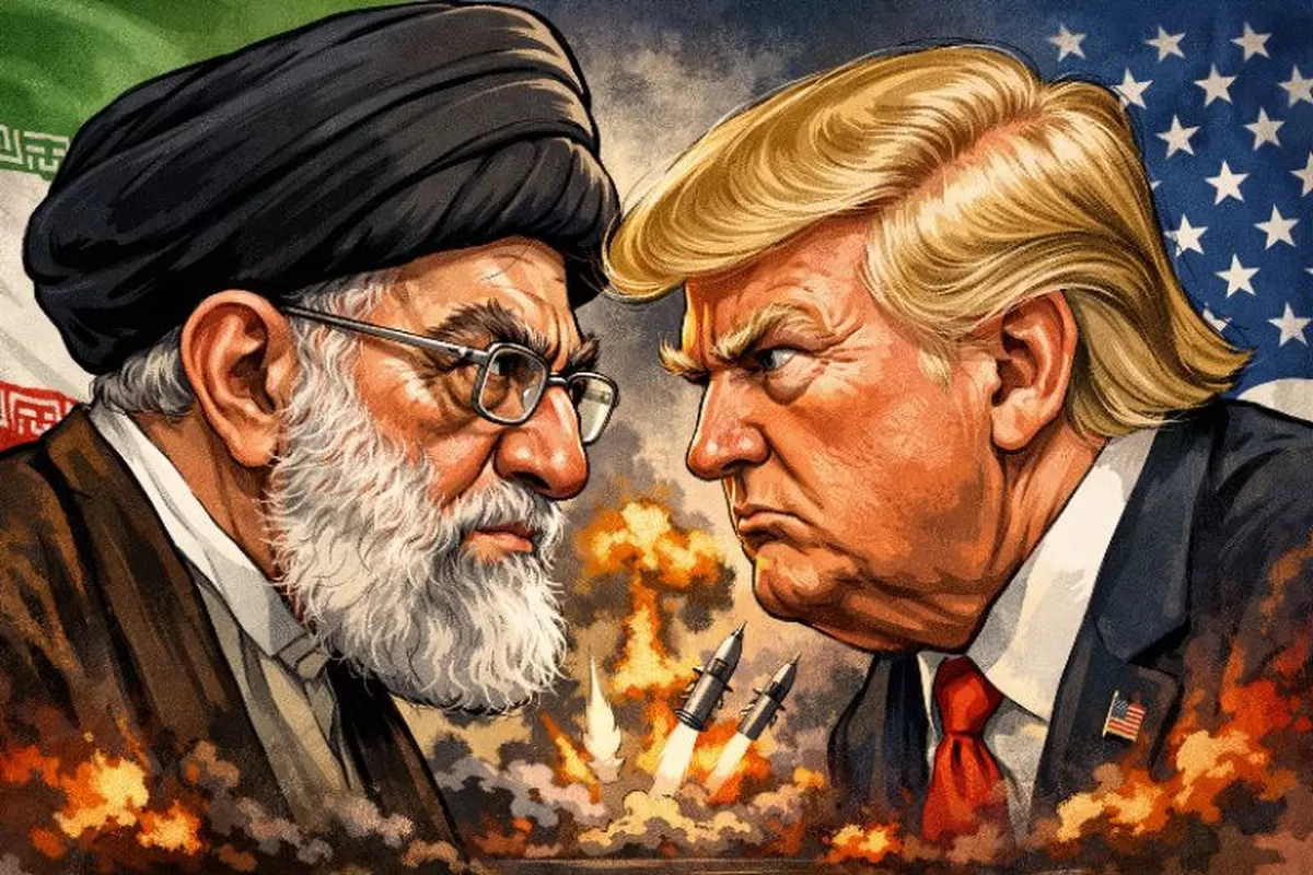 Ilustrasi ketegangan AS Iran setelah militer Teheran menyatakan kesiapan perang menjelang perundingan nuklir di Oman.