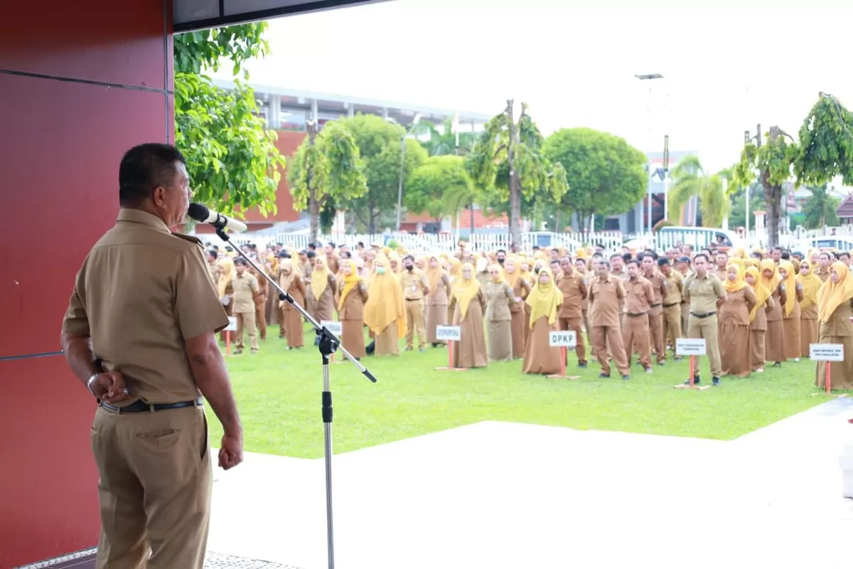 Bupati Bulukumba Andi Muchtar Ali Yusuf saat penyampaian capaian Indeks Pencegahan Korupsi MCSP 2025 