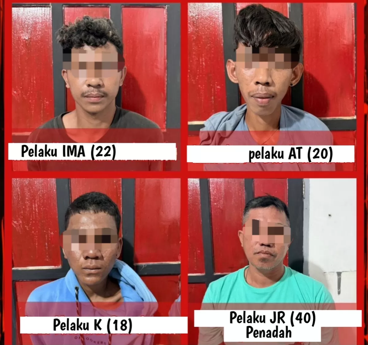 Empat terduga pelaku curas diamankan Polres Bulukumba bersama barang bukti mobil pickup setelah menabrak korban di Jalan Poros Bulukumba–Bantaeng.