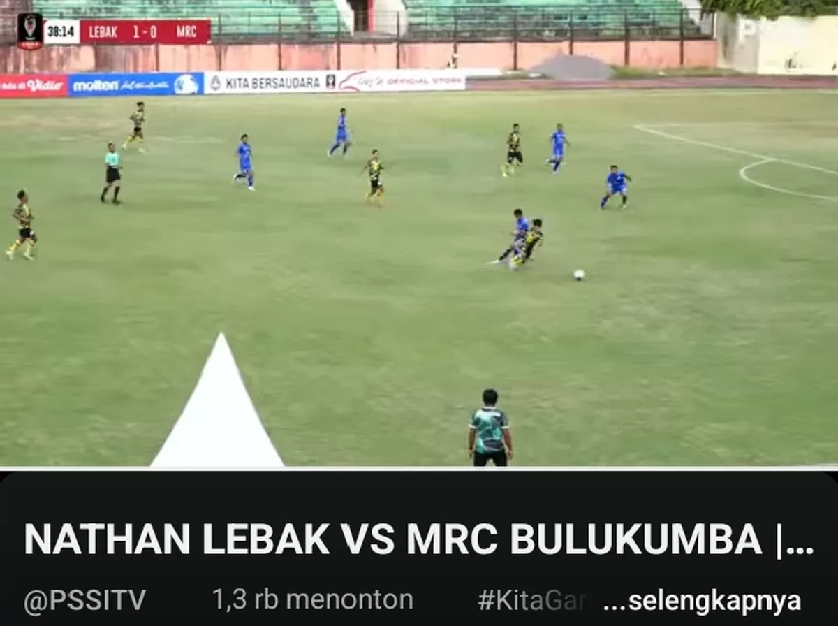 Pertandingan Liga 4 Piala Presiden 2026 antara Nathan Lebak Versus MRC Bulukumba