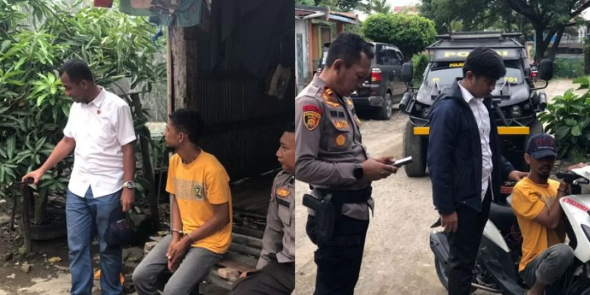 Tim Polsek Ujung Bulu Polres Bulukumba saat mengamankan terduga pelaku kasus pencurian ternak (curnak) sapi Bali di Jalan Elang, Kelurahan Caile, Kecamatan Ujung Bulu, Senin (18/5/2026).