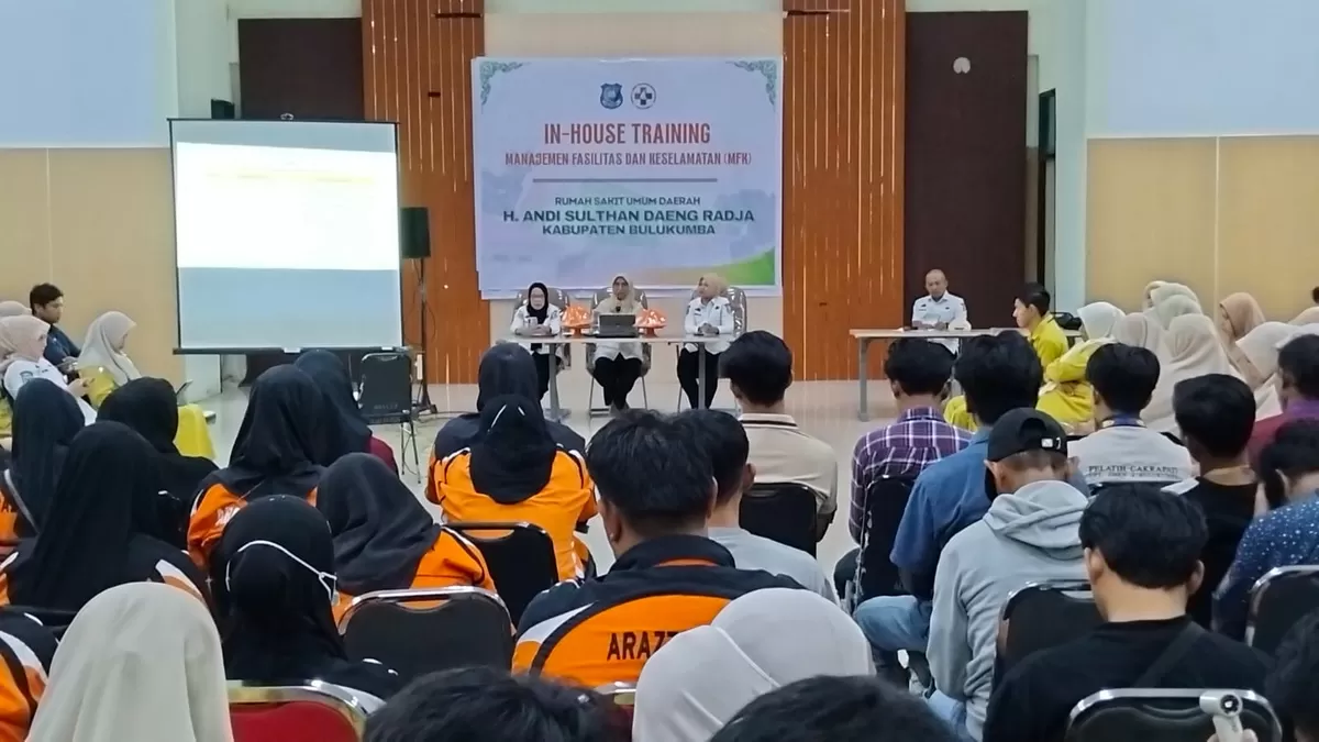 RSUD Bulukumba menggelar In House Training MFK yang diikuti 163 pegawai guna memperkuat budaya keselamatan, pengelolaan fasilitas rumah sakit, dan peningkatan mutu pelayanan kesehatan.