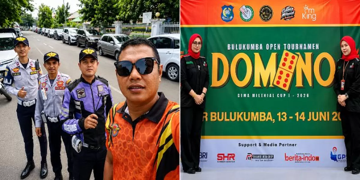 Personel Dishub Bulukumba bersama Tim Medis PSC 119 bersiaga selama Turnamen Domino Bulukumba guna memastikan keamanan, kelancaran lalu lintas, serta pelayanan kesehatan bagi ribuan peserta dan pengunjung.