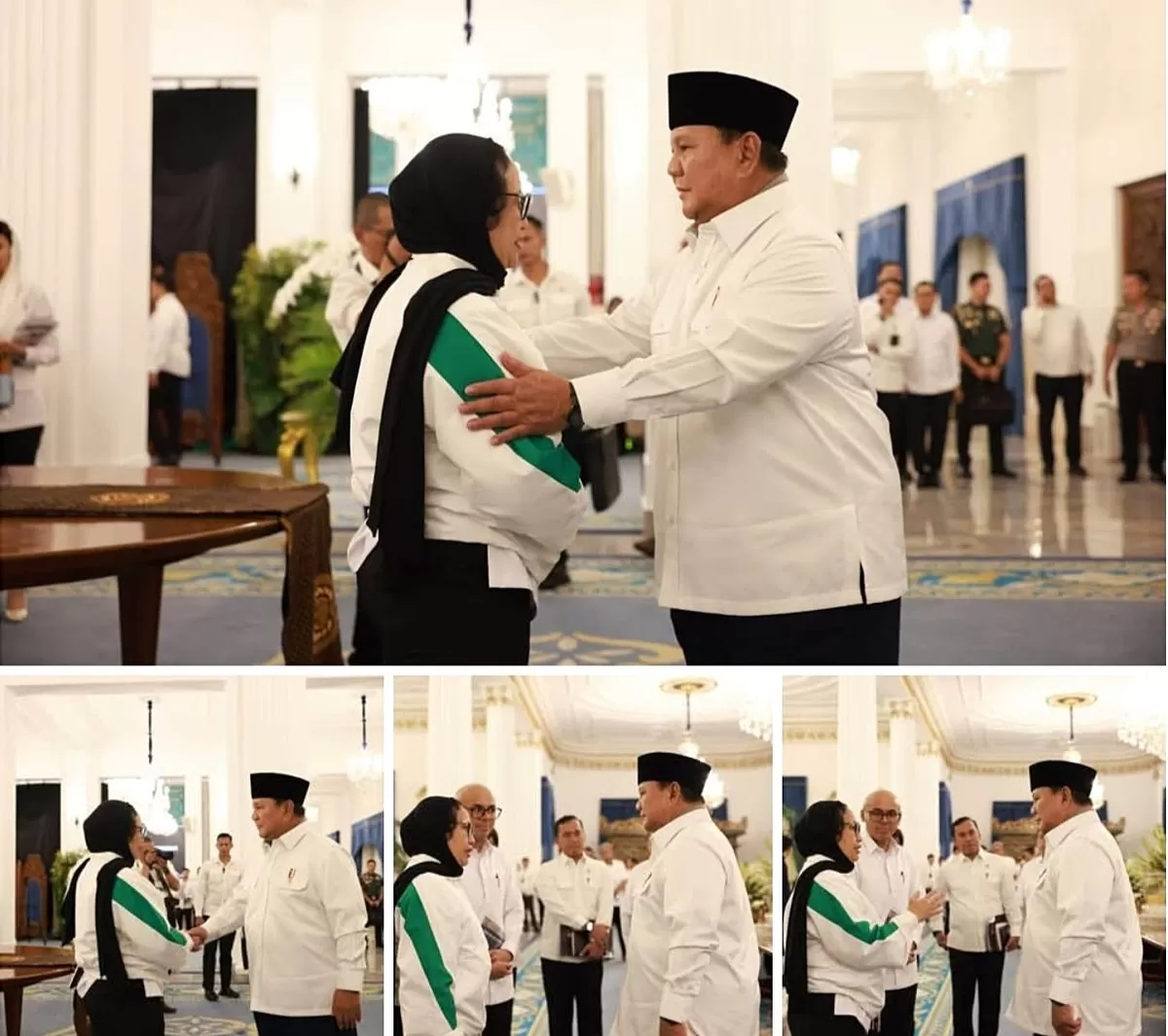 Nanik S Deyang ketika dilantik oleh Presiden Prabowo Subianto. (Facebook @nanik sudaryati deyang)