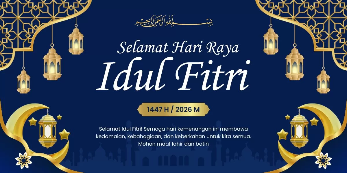 15+ Link Download Banner Spanduk Hari Raya Idul Fitri 2026 PSD CDR PNG ...