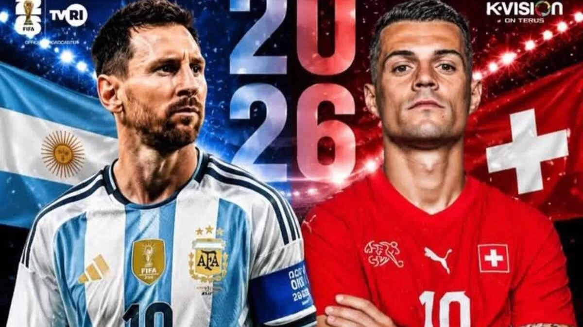 Prediksi Argentina vs Swiss di perempat final Piala Dunia 2026. (instagram/@kvisiontv)