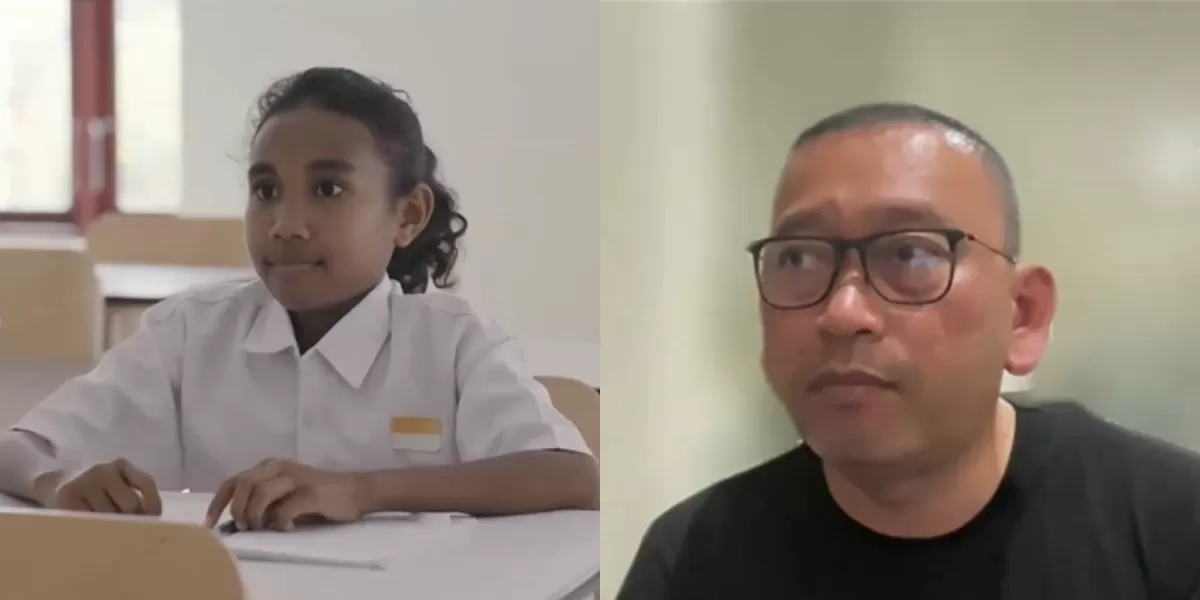Sekjen Kemensos, Robben Rico mengungkapkan kisah siswi yang bersekolah di SRMP 19 Efata Kupang, NTT. (Dok. Promedia)