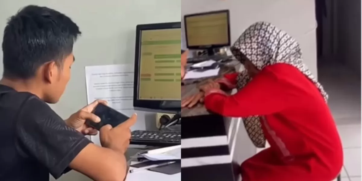 Menyoroti insiden seorang petugas klinik yang diduga tidak sigap dalam melayani pasien lansia hingga diviralkan di medsos.  (Instagram.com/@fakta.indo)