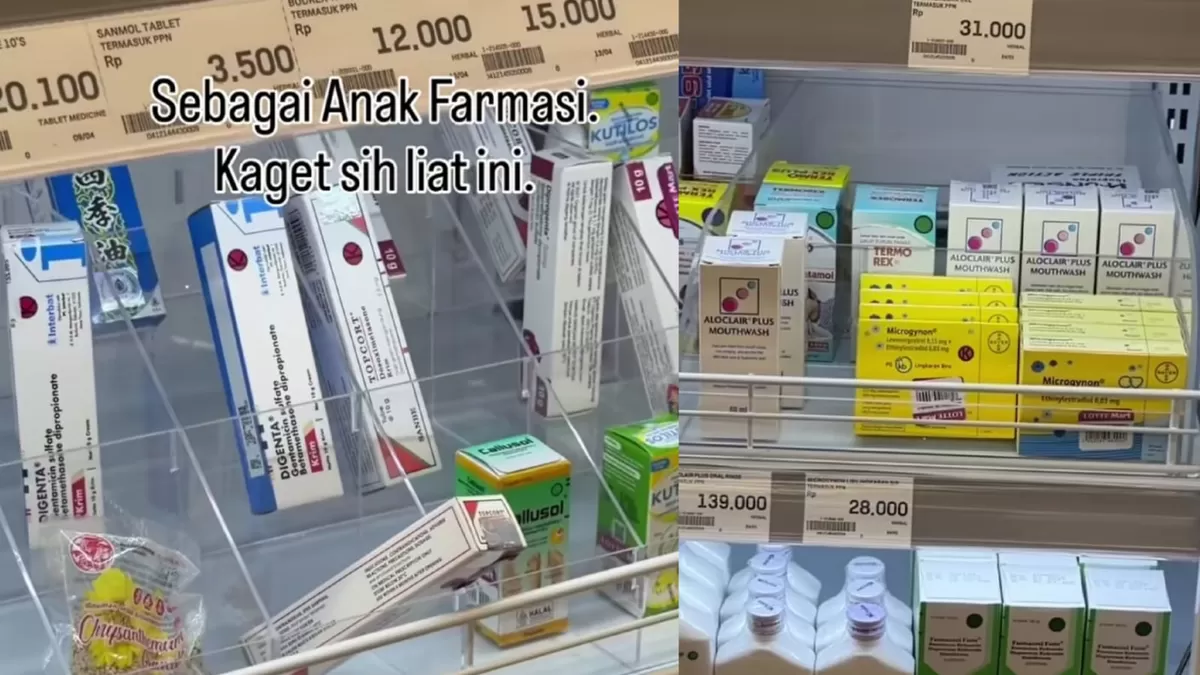 Viral obat keras berlogo huruf K dijual bebas di swalayan ritel di Bintaro, Tangerang Selatan. (Instagram/finsrinjani)
