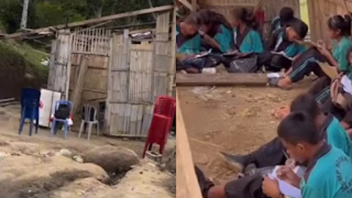 Viral kondisi SMPN 48 Sa Ate Gaikiu di NTT yang memprihatinkan. (TikTok/niamaris97)