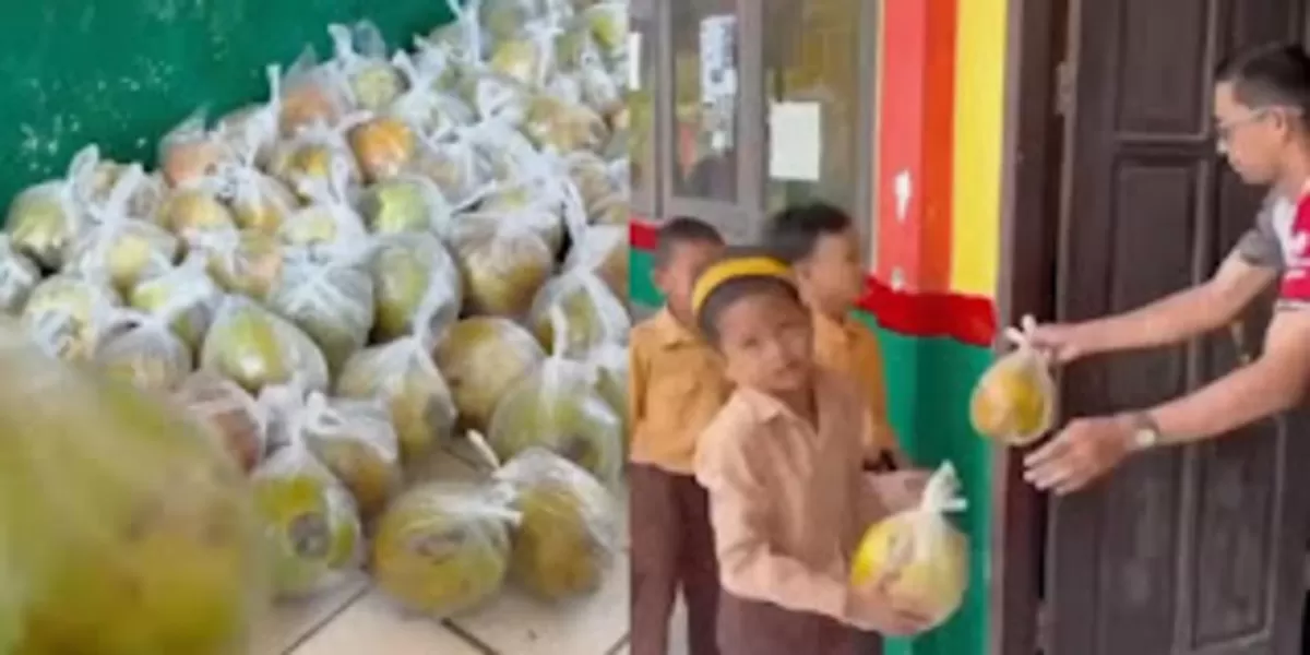 Mengintip pembagian kepala utuh dalam program makan bergizi gratis (MBG) di SD Kalimantan Timur (Kaltim). (Instagram.com/@pembasmii.kehaluan)