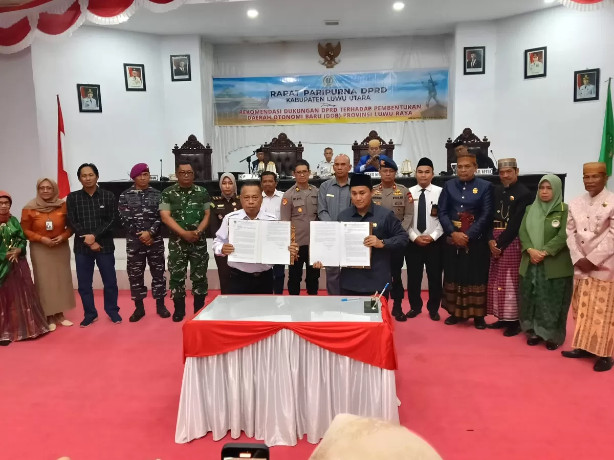 DPRD Luwu Utara Resmi Setujui Rekomendasi Pembentukan Provinsi Luwu Raya (istimewa)