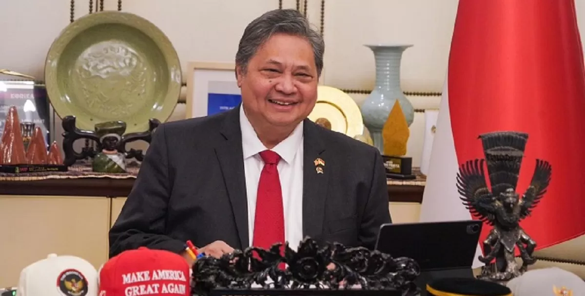 Menko Perekonomian Airlangga Hartarto menyampaikan optimisme IHSG mencapai 28.000 pada 2030 dalam acara di Bursa Efek Indonesia.  (Facebook.com @Airlangga Hartarto)