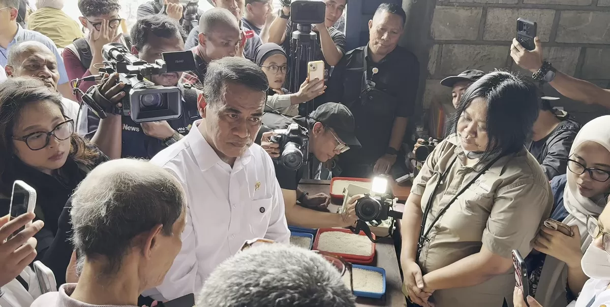 Stok beras nasional mencapai 5 juta ton per April 2026 diklaim Mentan Andi Amran Sulaiman menjadi rekor tertinggi sepanjang sejarah ketahanan pangan Indonesia saat ini (Dok. Bakom RI)