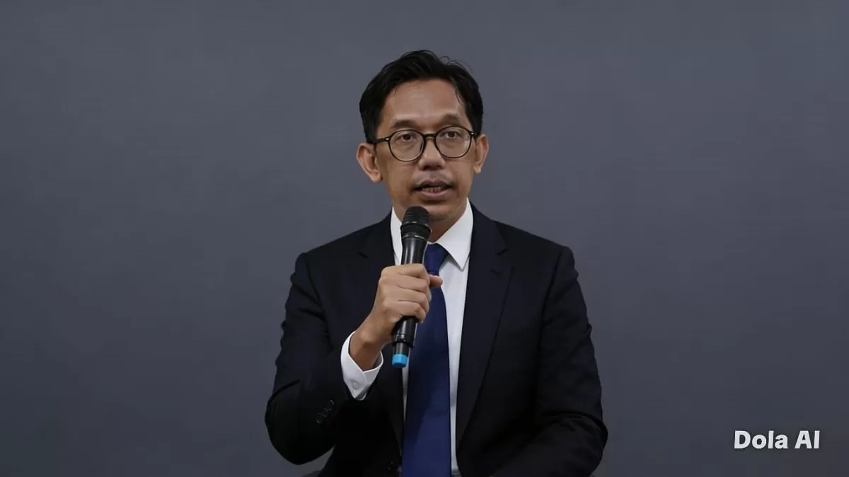 Analis ekonomi Menteng Kleb, Kusfiardi. Pertumbuhan ekonomi Indonesia 2026 menunjukkan tren positif di tengah tekanan nilai tukar Rupiah.  (Dok. Kreasi Dola AI)