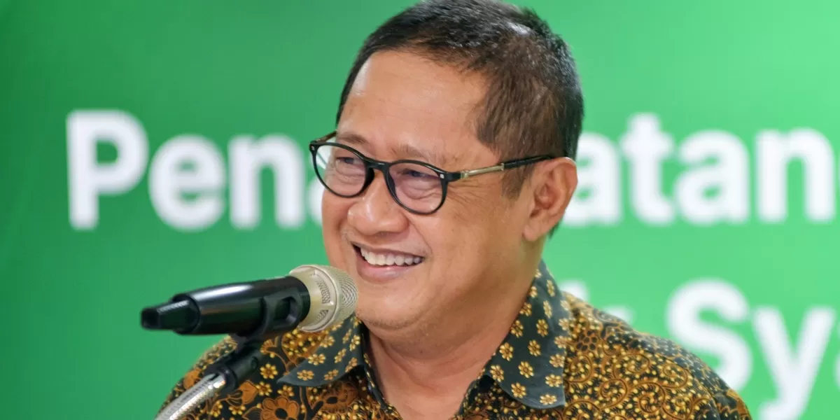 Direktur Utama Bank BSN Alex Sofjan Noor memaparkan lonjakan aset dan laba korporasi syariah sepanjang tahun buku 2025 di Jakarta. (Dok. BSN)